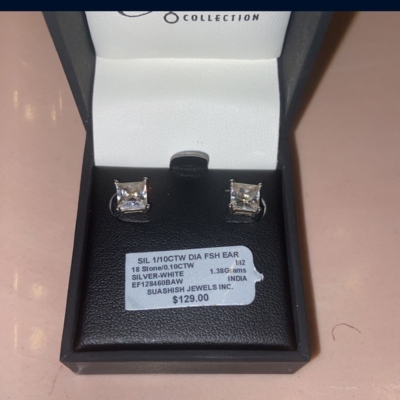 The cherish collection 1/10 ct diamond stud earrings. - Picture 1 of 1